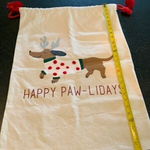 HAPPY PAW-LIDAYS dog Christmas gift bag